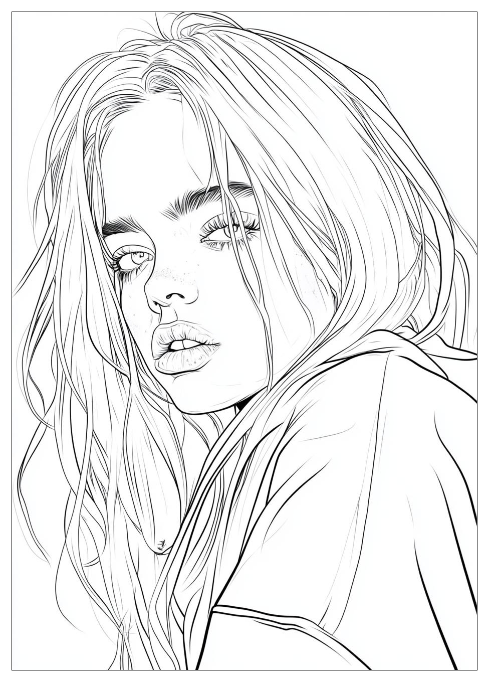 Kolorowanki Do Druku Billie Eilish 9
