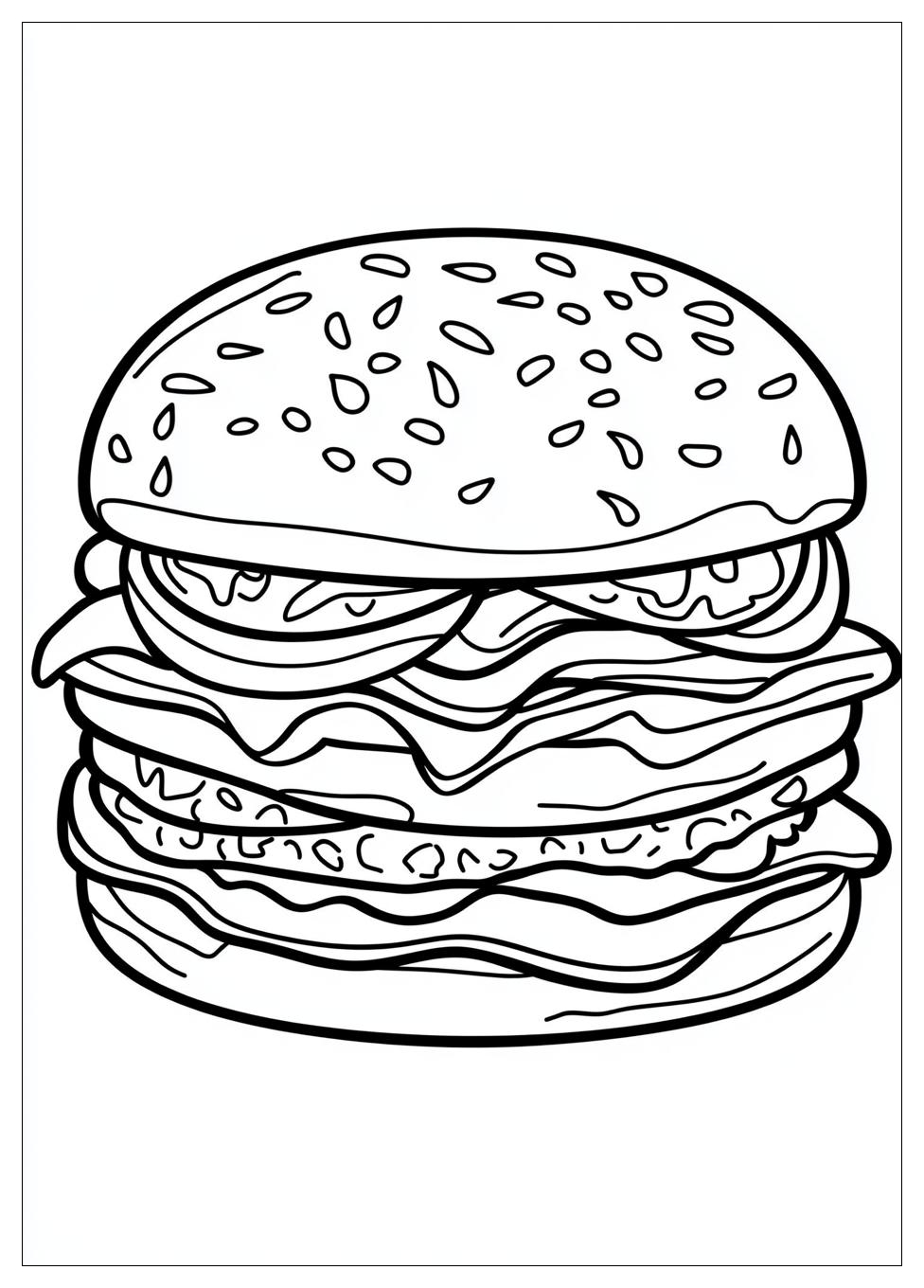 Kolorowanki Do Druku Hamburger 3