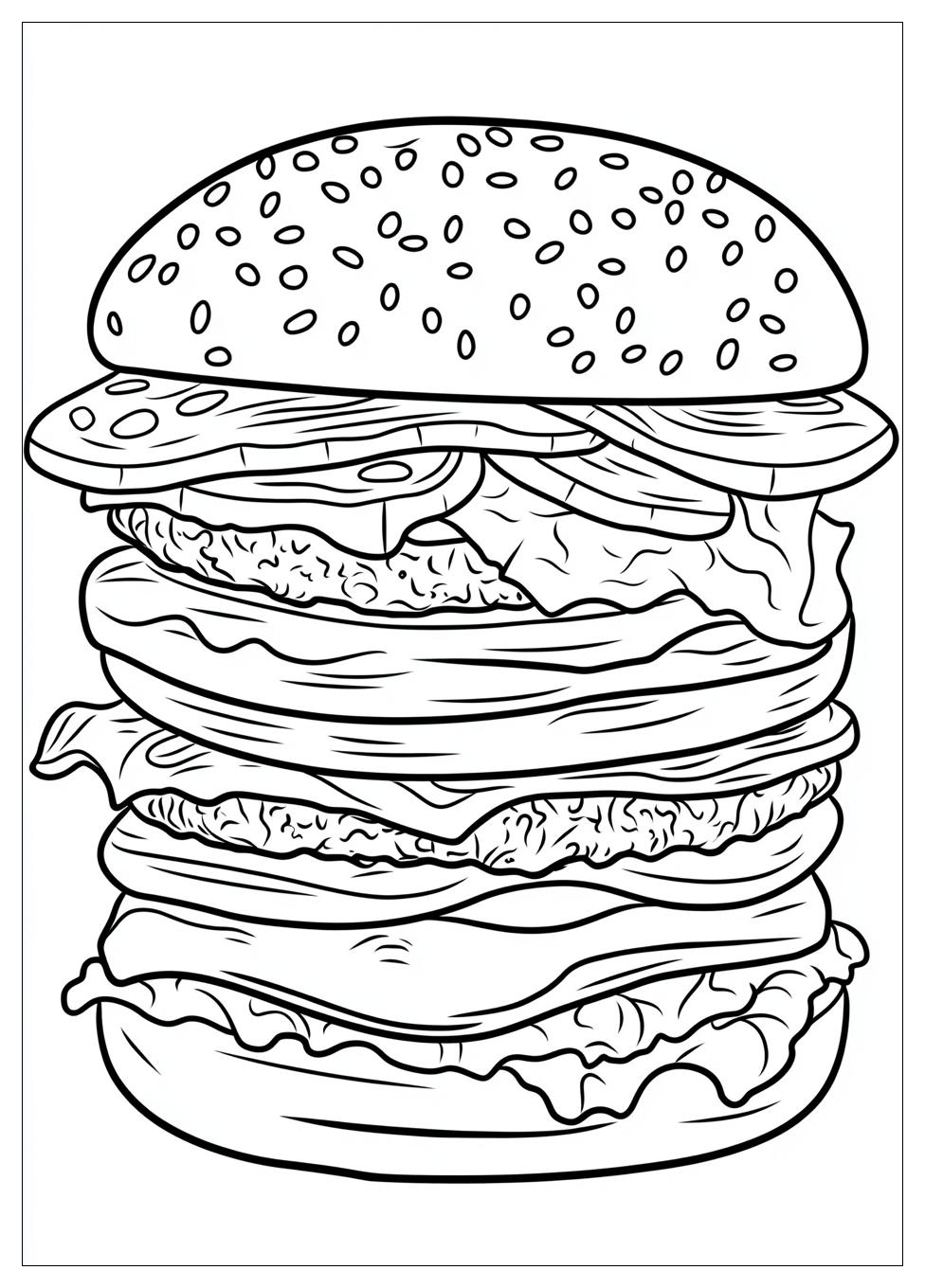Kolorowanki Do Druku Hamburger 4