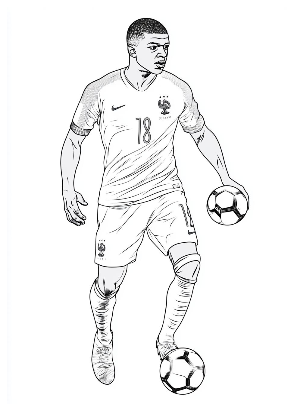 Kolorowanki Do Druku Kylian Mbappe 17