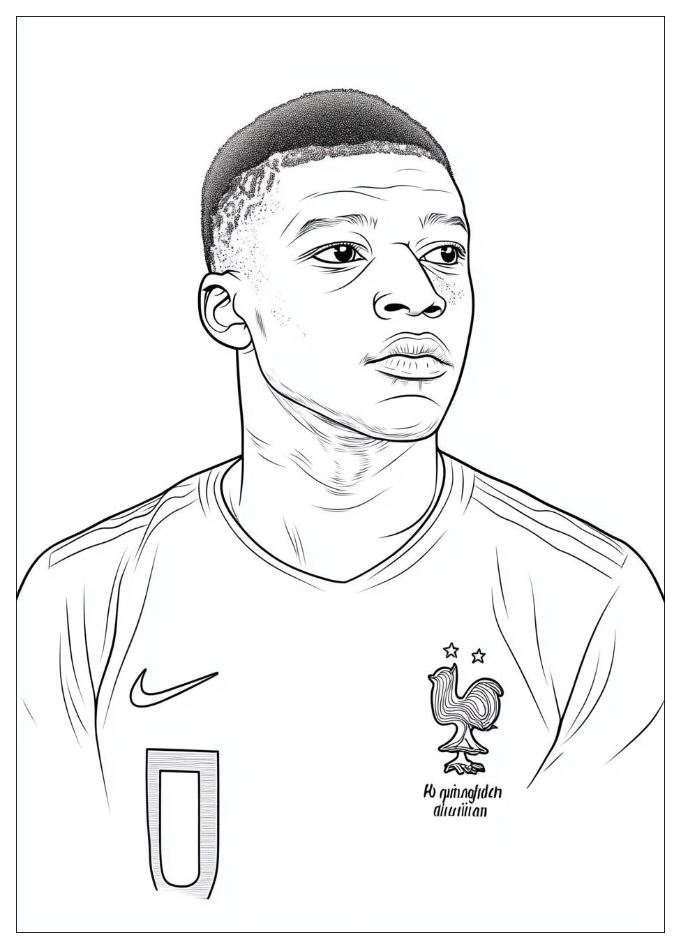 Kolorowanki Do Druku Kylian Mbappe 19
