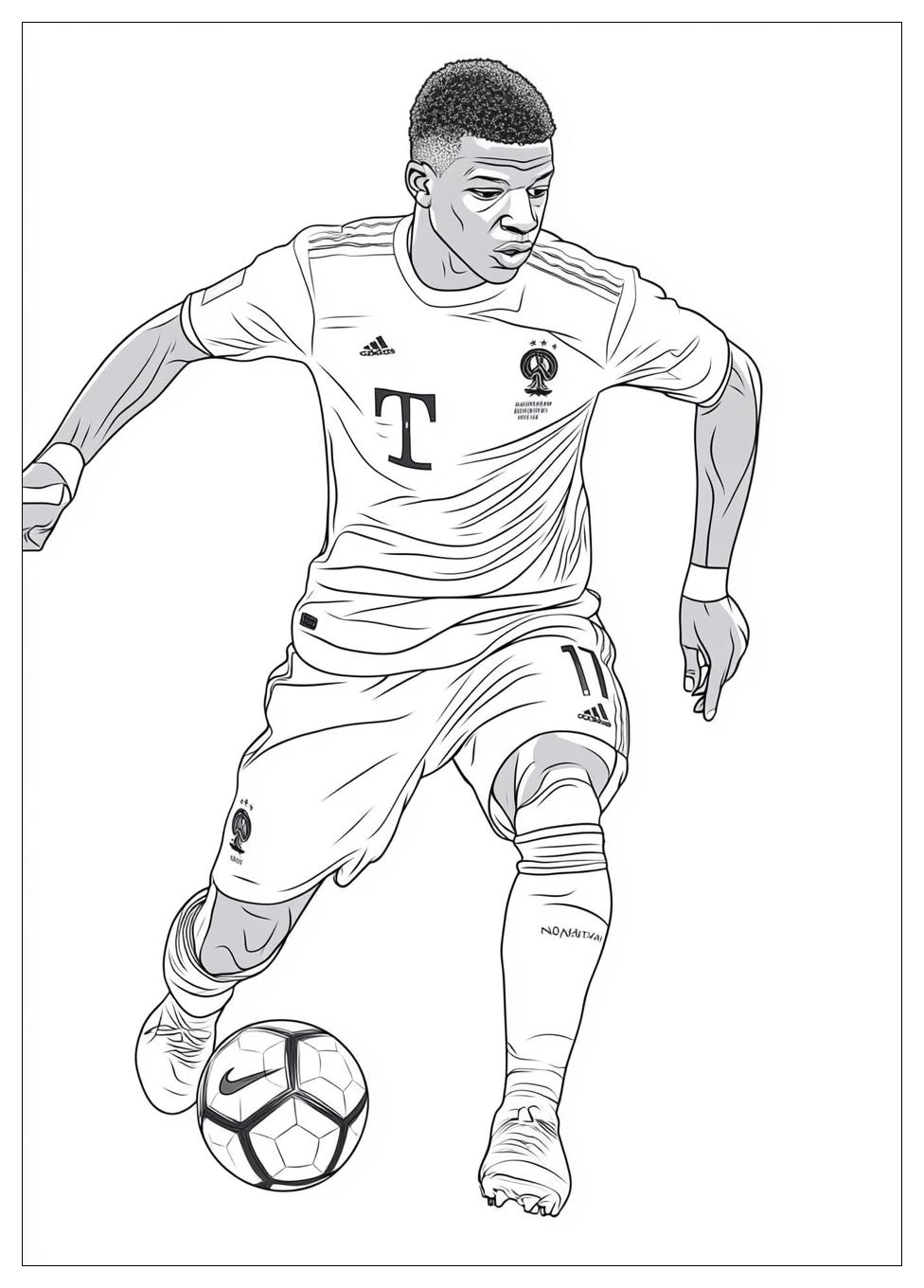 Kolorowanki Do Druku Kylian Mbappe 5