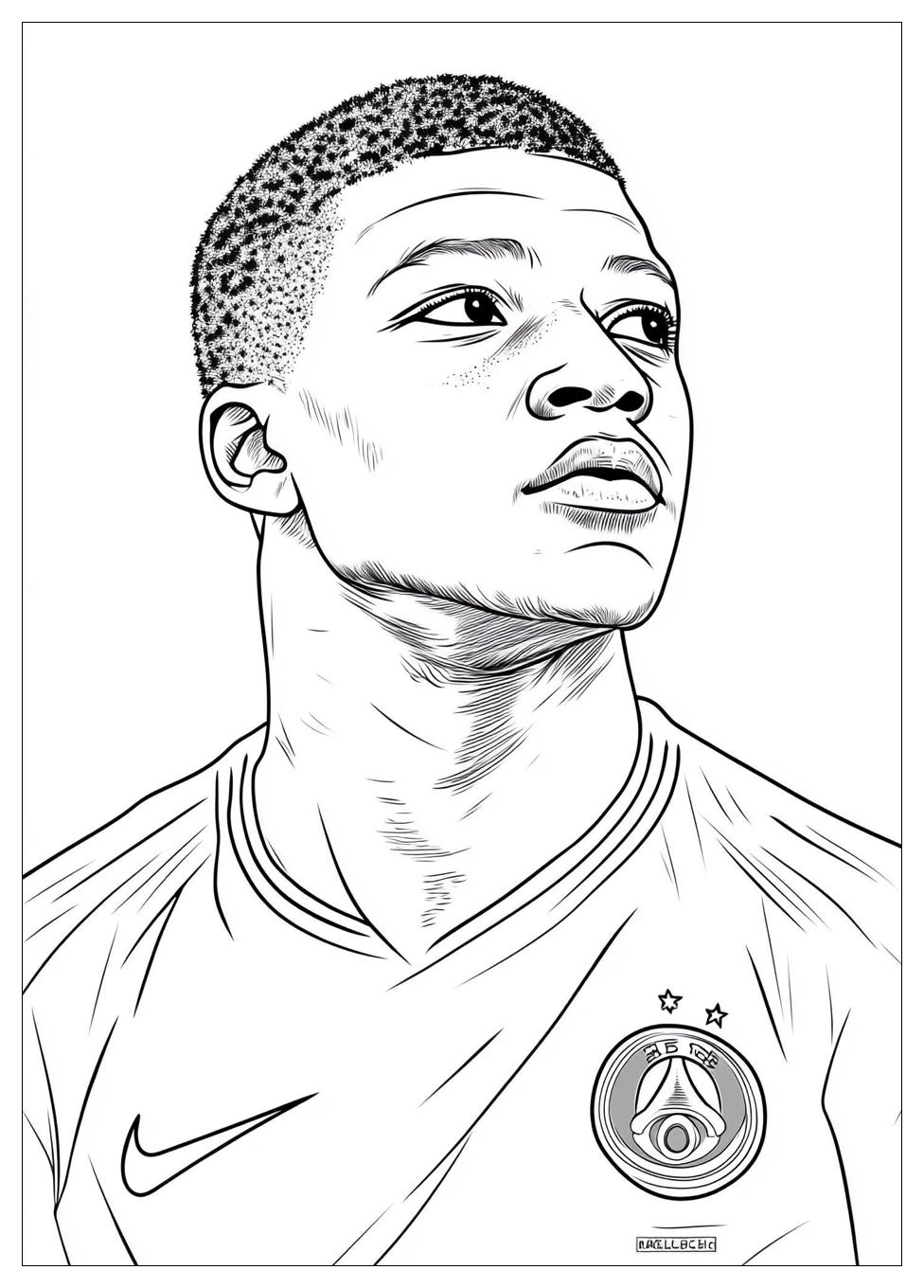 Kolorowanki Do Druku Kylian Mbappe 7
