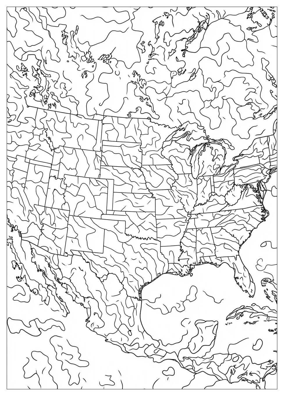 Kolorowanki Do Druku Mapa Usa 11
