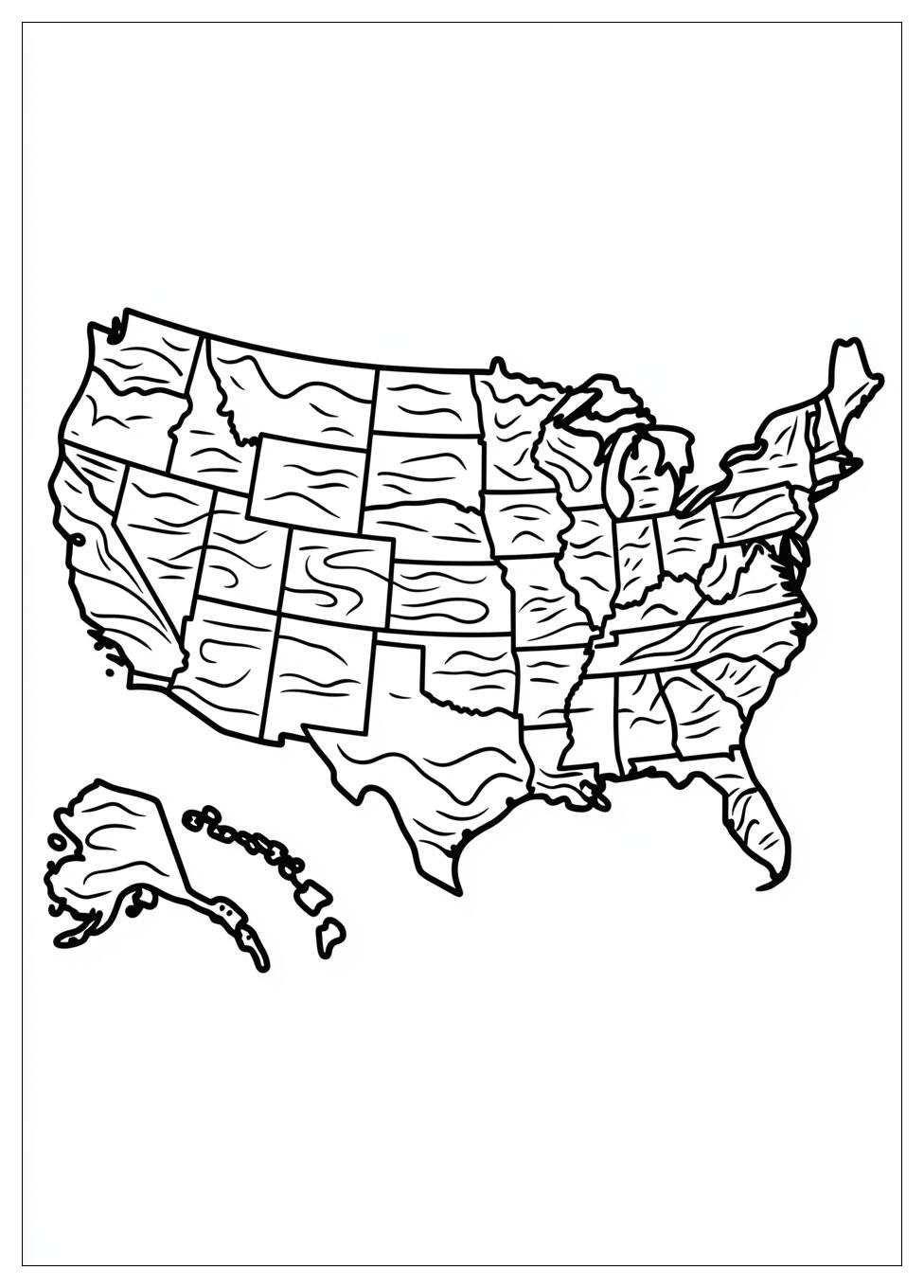 Kolorowanki Do Druku Mapa Usa 12