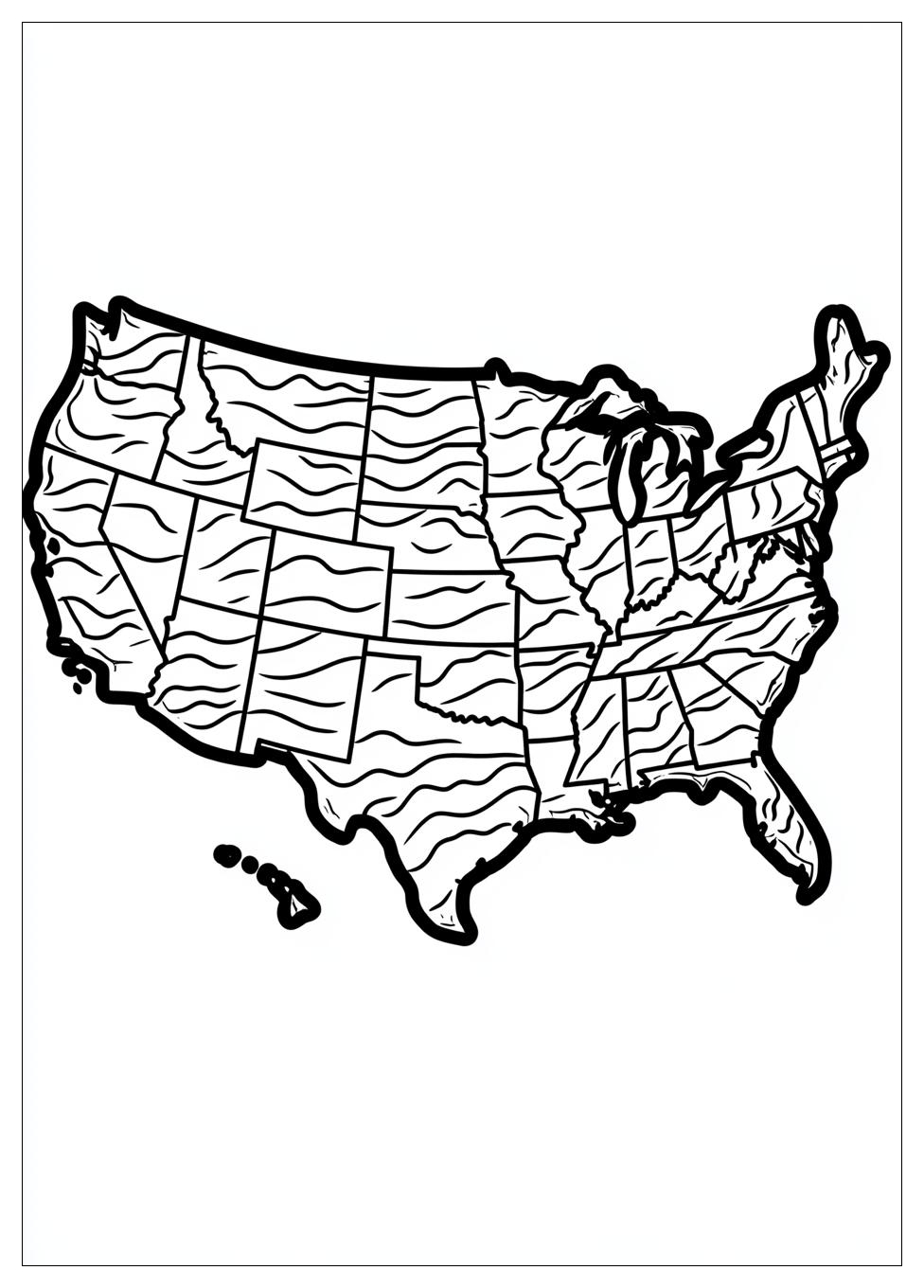 Kolorowanki Do Druku Mapa Usa 13