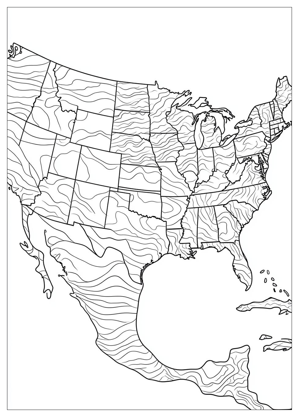 Kolorowanki Do Druku Mapa Usa 14