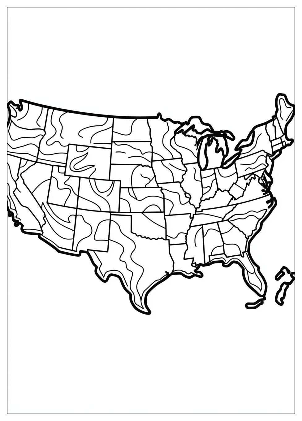 Kolorowanki Do Druku Mapa Usa 15