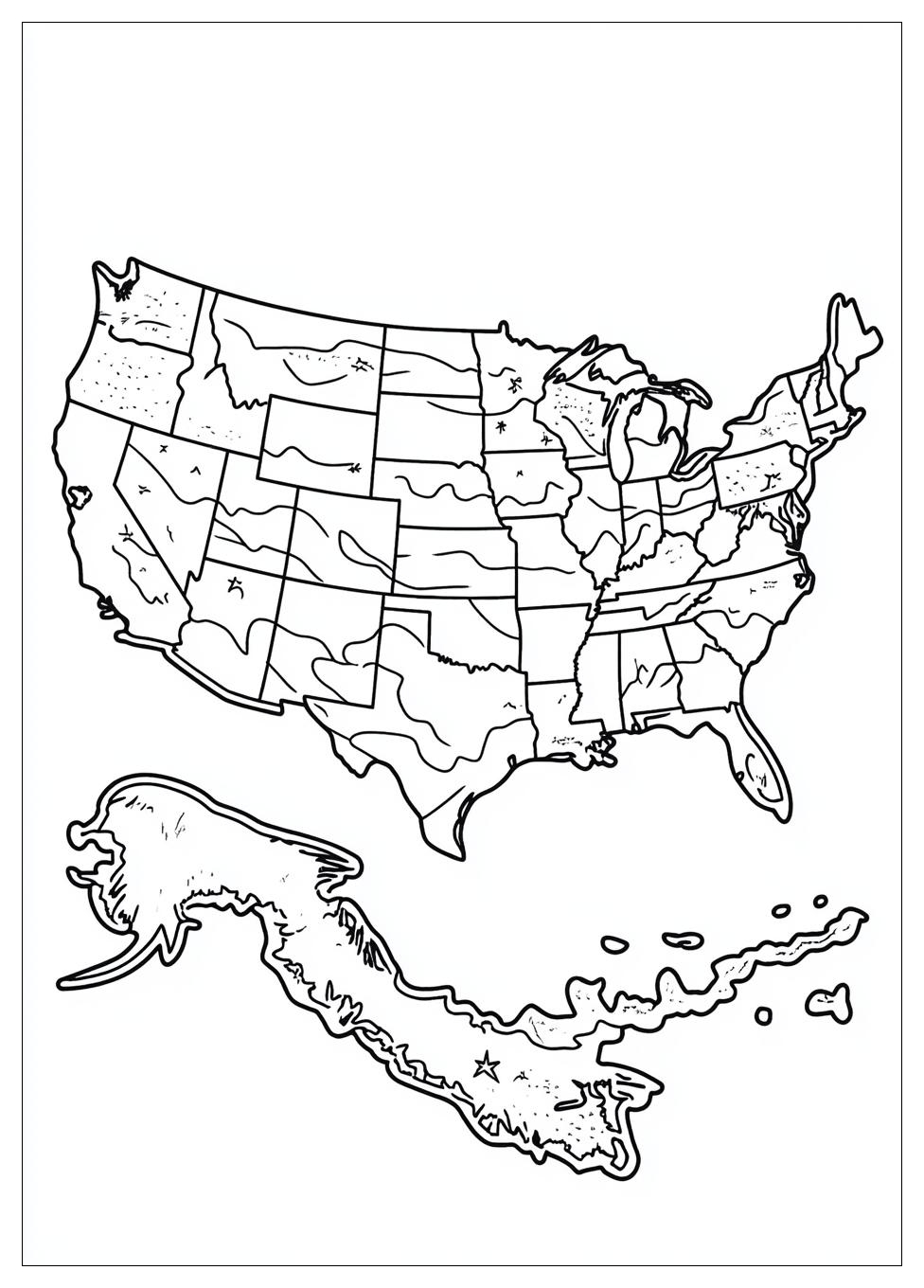 Kolorowanki Do Druku Mapa Usa 16