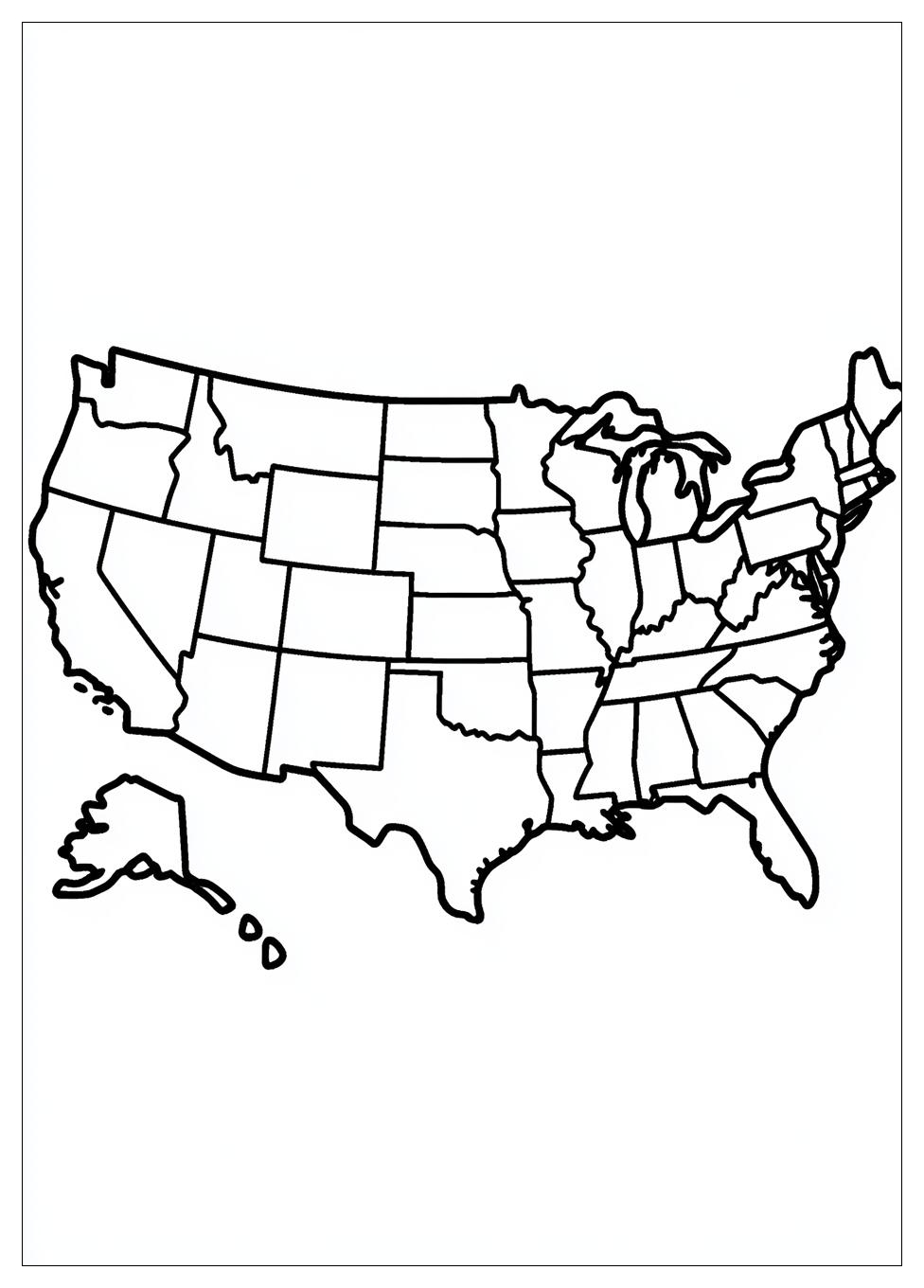 Kolorowanki Do Druku Mapa Usa 17