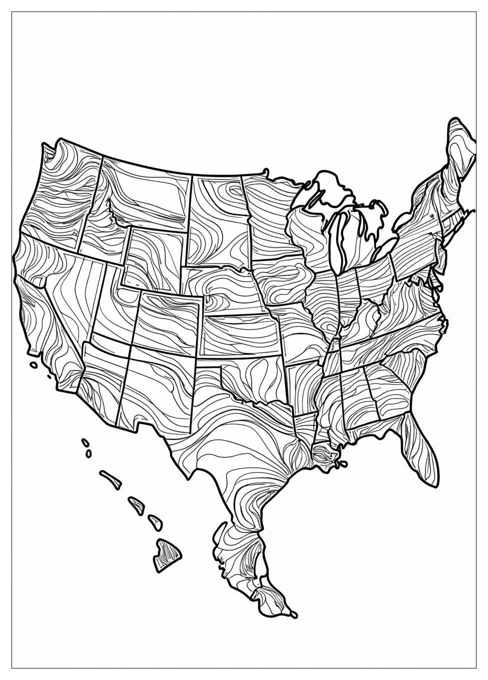 Kolorowanki Do Druku Mapa Usa 21