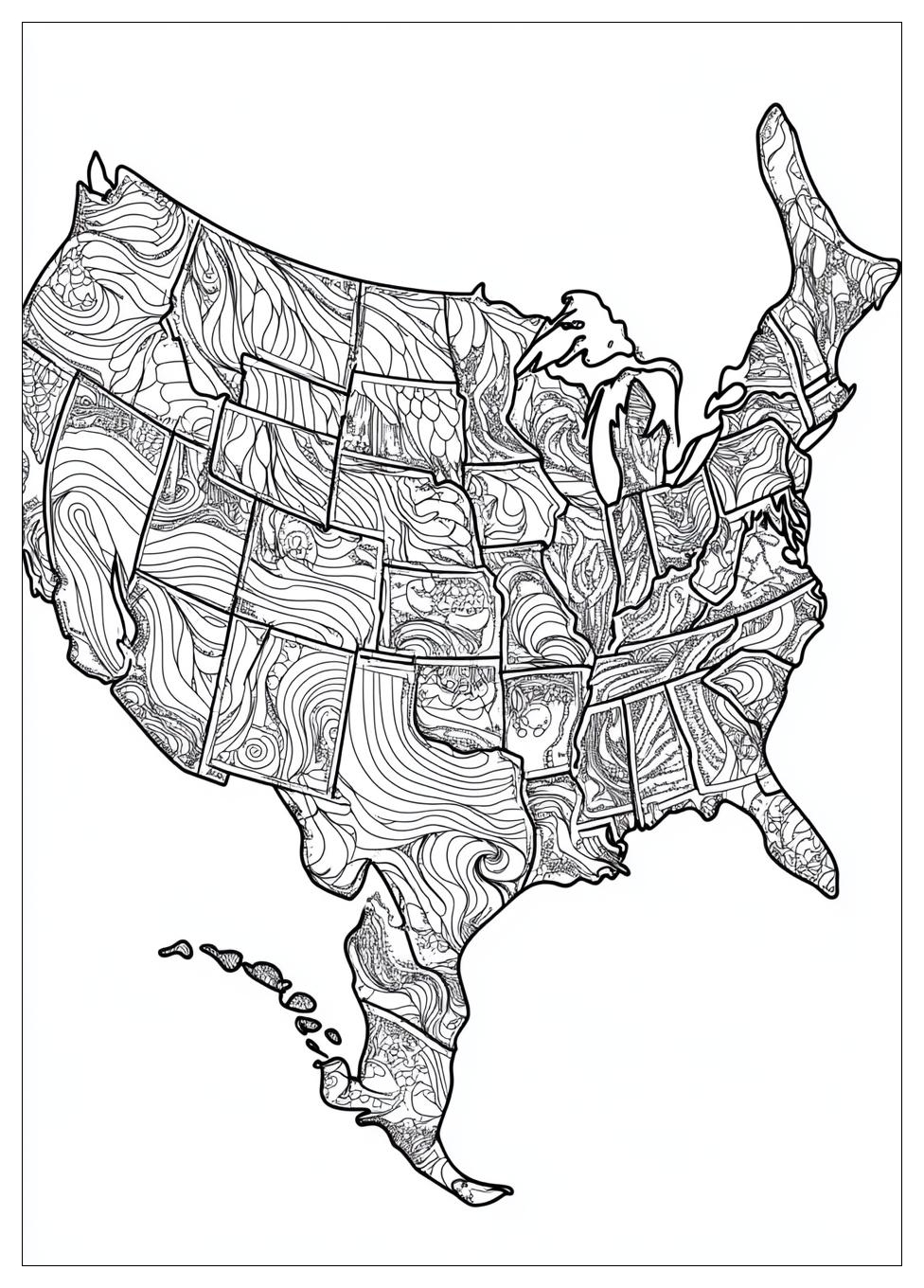 Kolorowanki Do Druku Mapa Usa 23