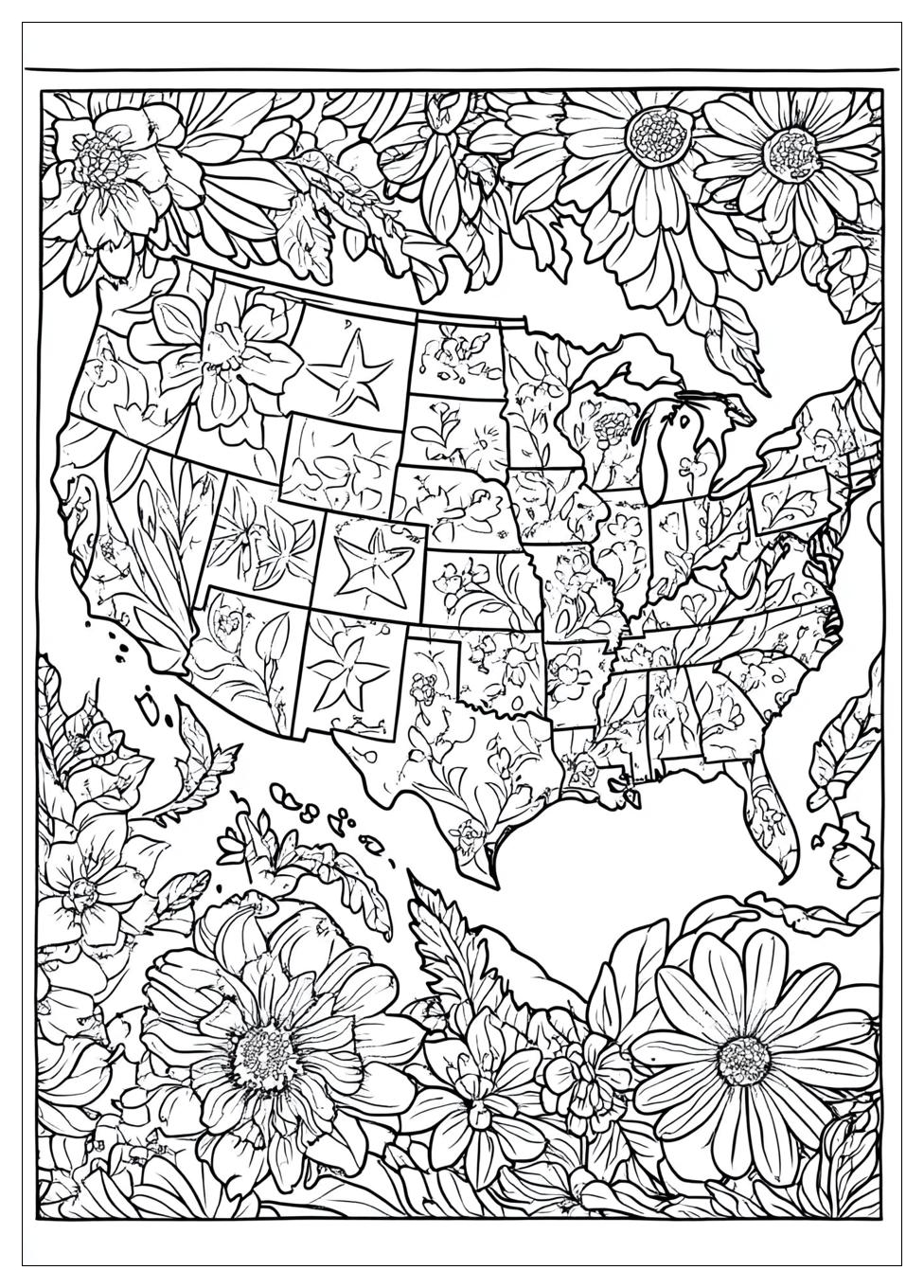Kolorowanki Do Druku Mapa Usa 24