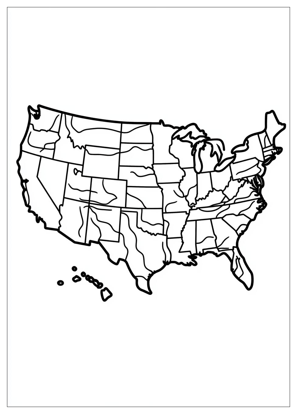 Kolorowanki Do Druku Mapa Usa 3