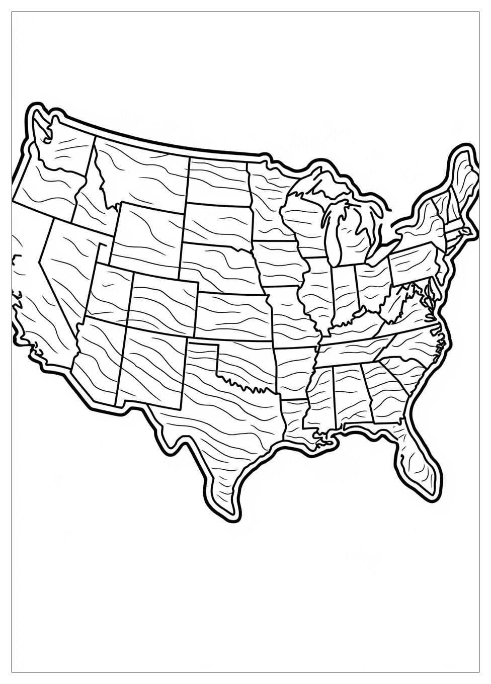 Kolorowanki Do Druku Mapa Usa 4