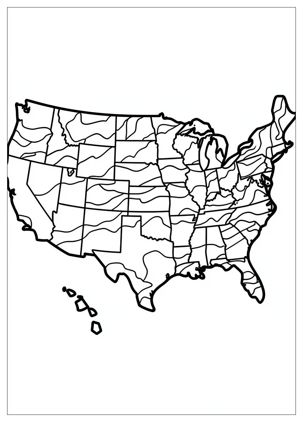 Kolorowanki Do Druku Mapa Usa 5
