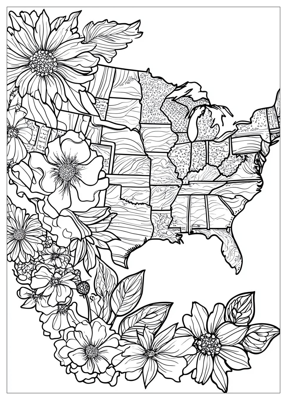 Kolorowanki Do Druku Mapa Usa 7