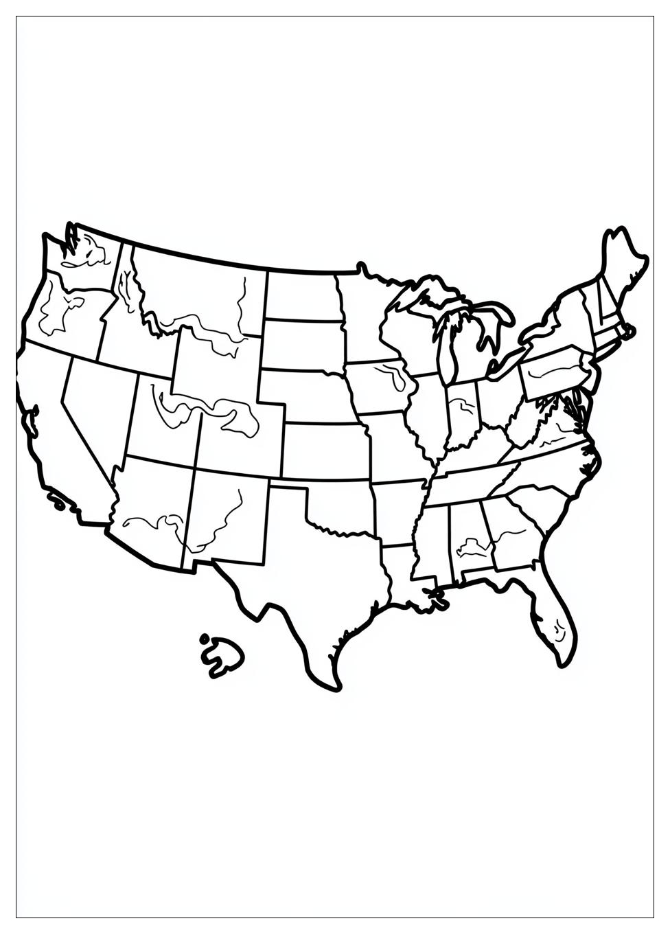 Kolorowanki Do Druku Mapa Usa 9