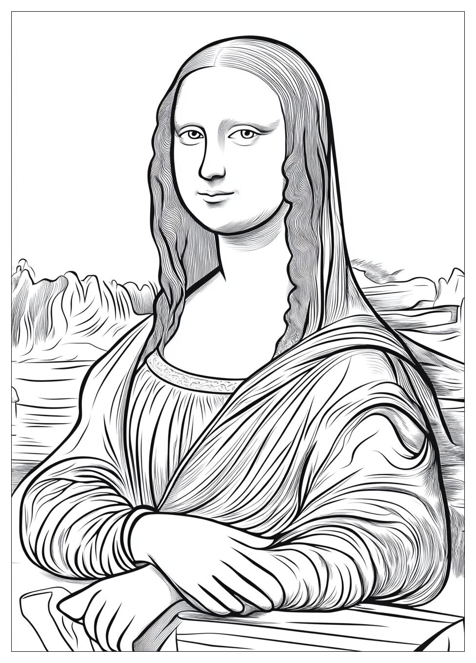 Kolorowanki Do Druku Mona Lisa 1