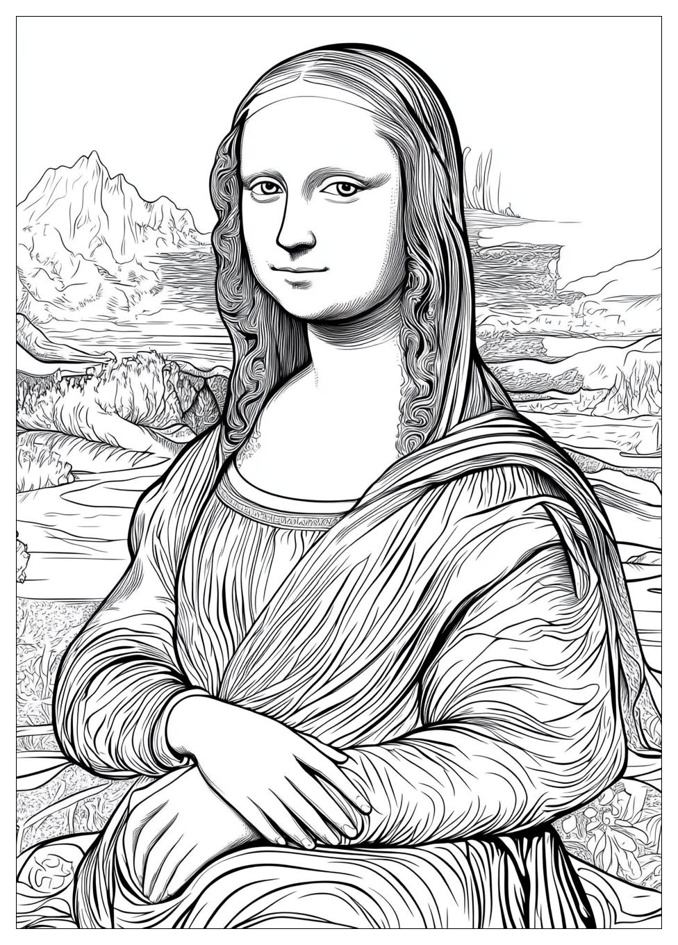 Kolorowanki Do Druku Mona Lisa 10