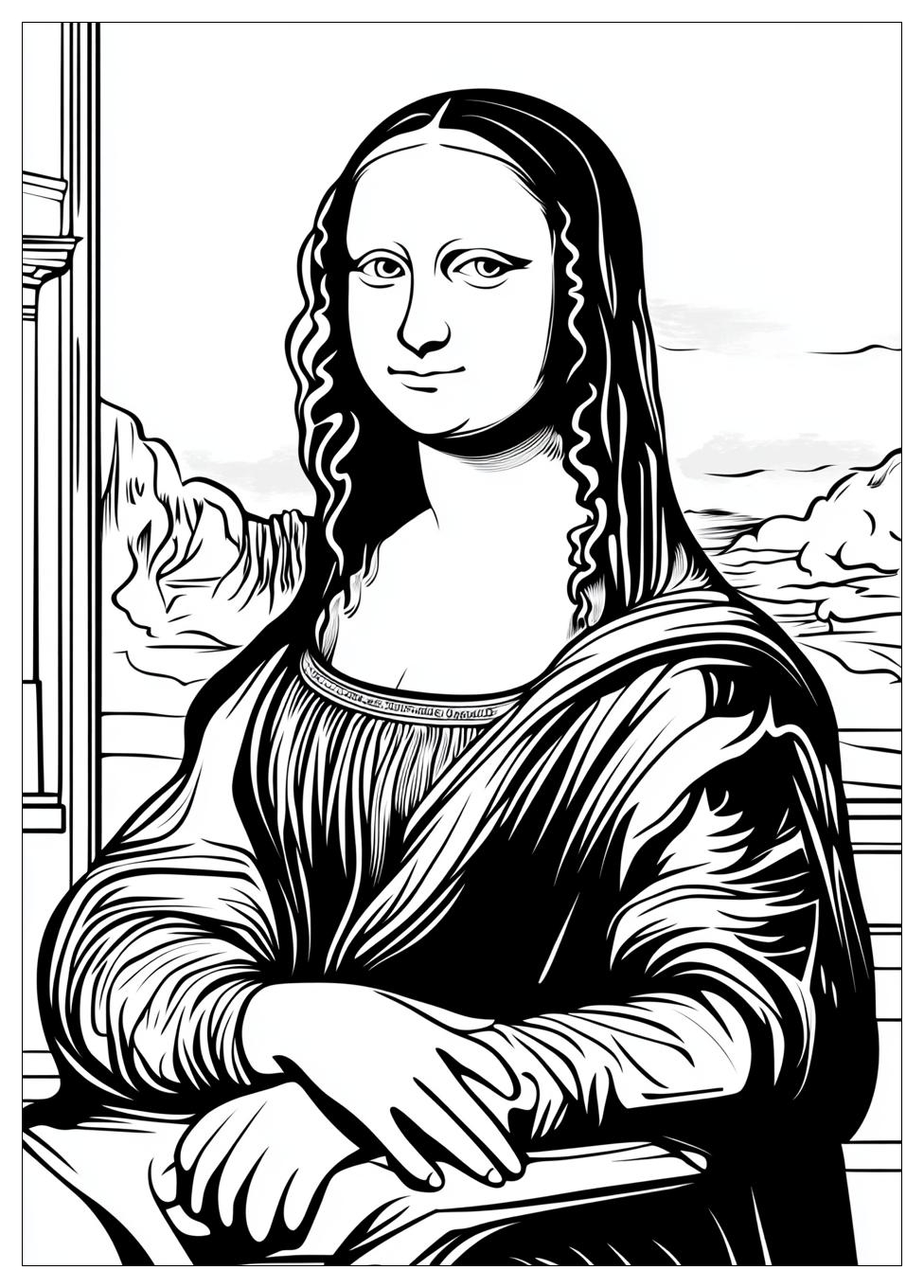 Kolorowanki Do Druku Mona Lisa 11