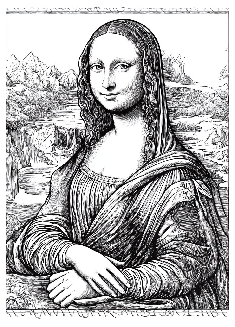 Kolorowanki Do Druku Mona Lisa 12