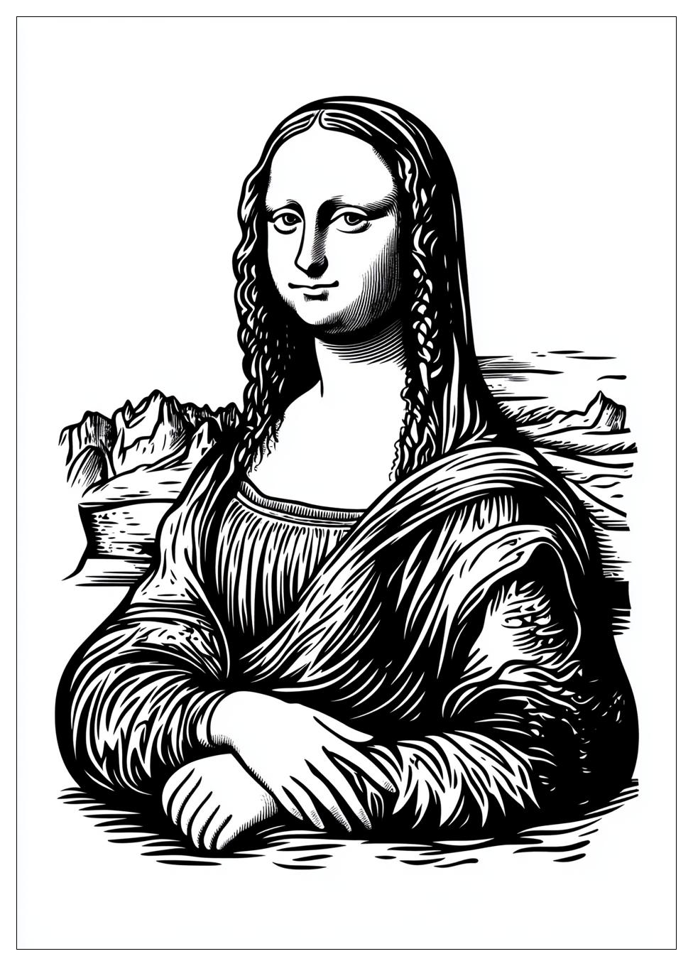 Kolorowanki Do Druku Mona Lisa 13