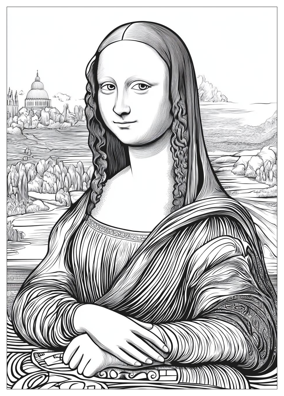 Kolorowanki Do Druku Mona Lisa 14