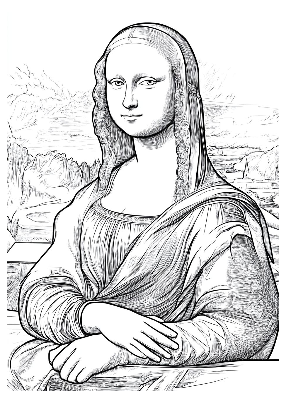 Kolorowanki Do Druku Mona Lisa 15