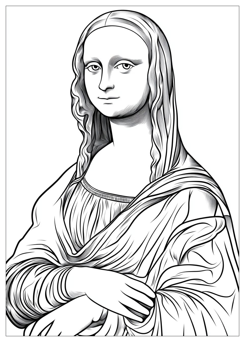 Kolorowanki Do Druku Mona Lisa 18
