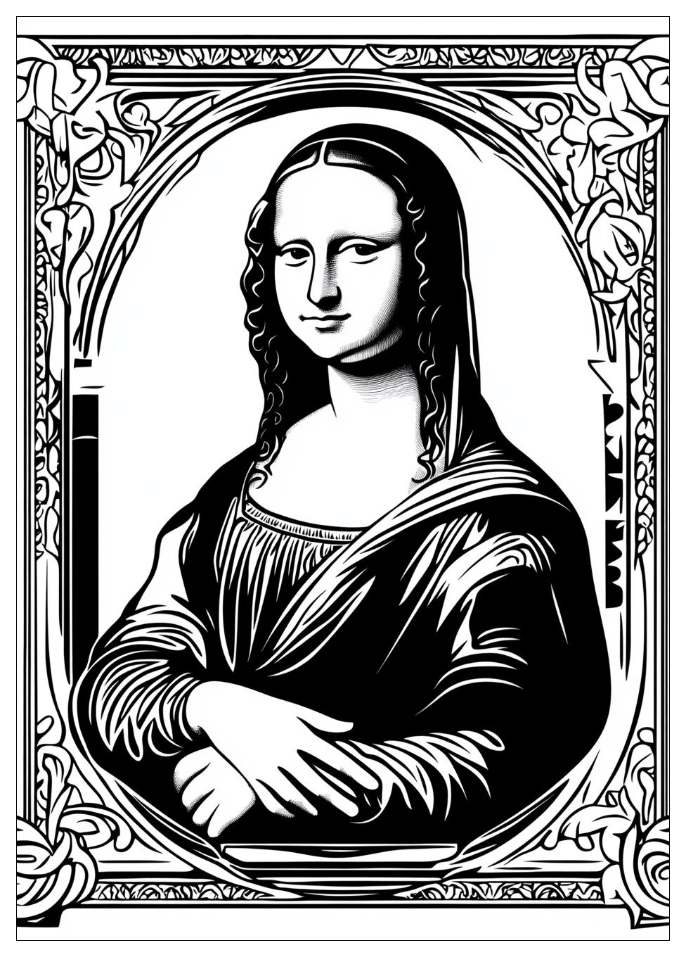 Kolorowanki Do Druku Mona Lisa 19