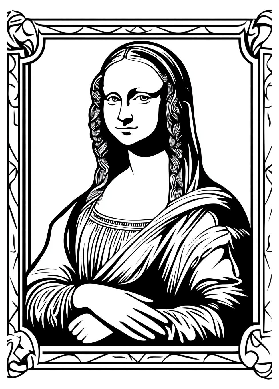 Kolorowanki Do Druku Mona Lisa 2
