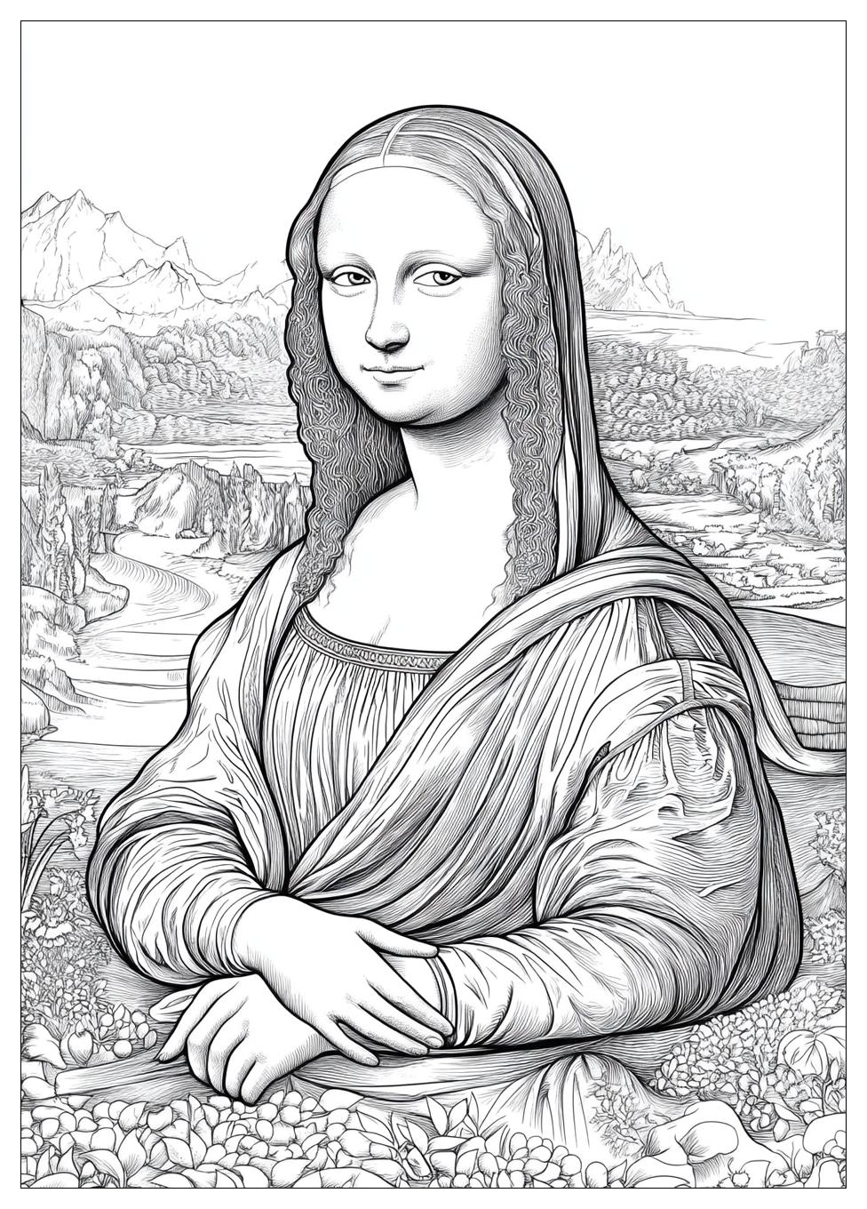 Kolorowanki Do Druku Mona Lisa 22