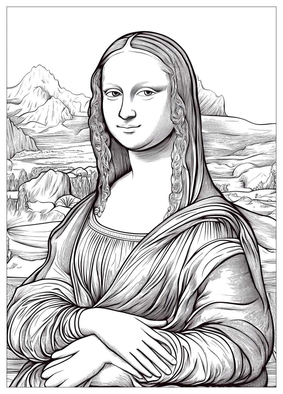 Kolorowanki Do Druku Mona Lisa 23