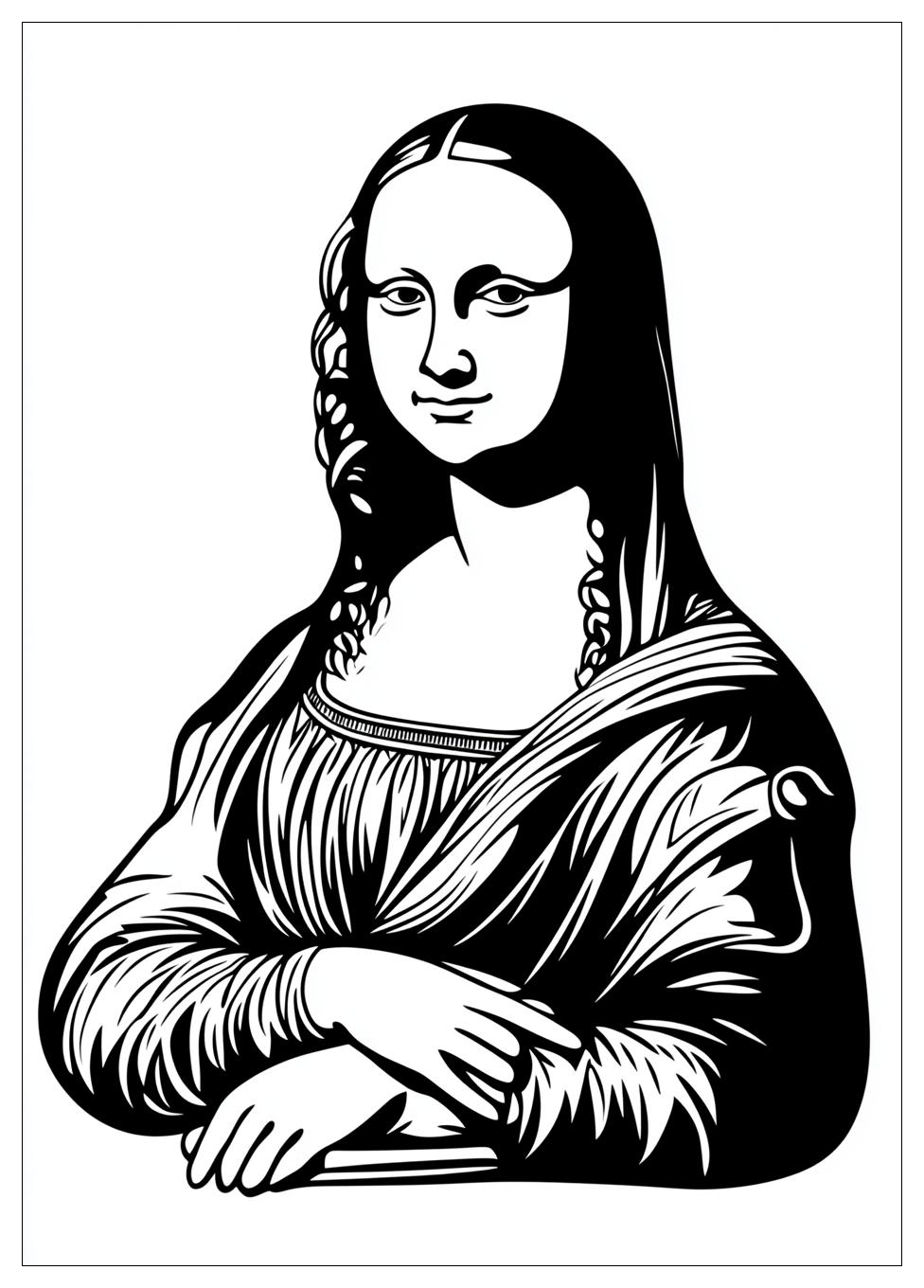 Kolorowanki Do Druku Mona Lisa 3
