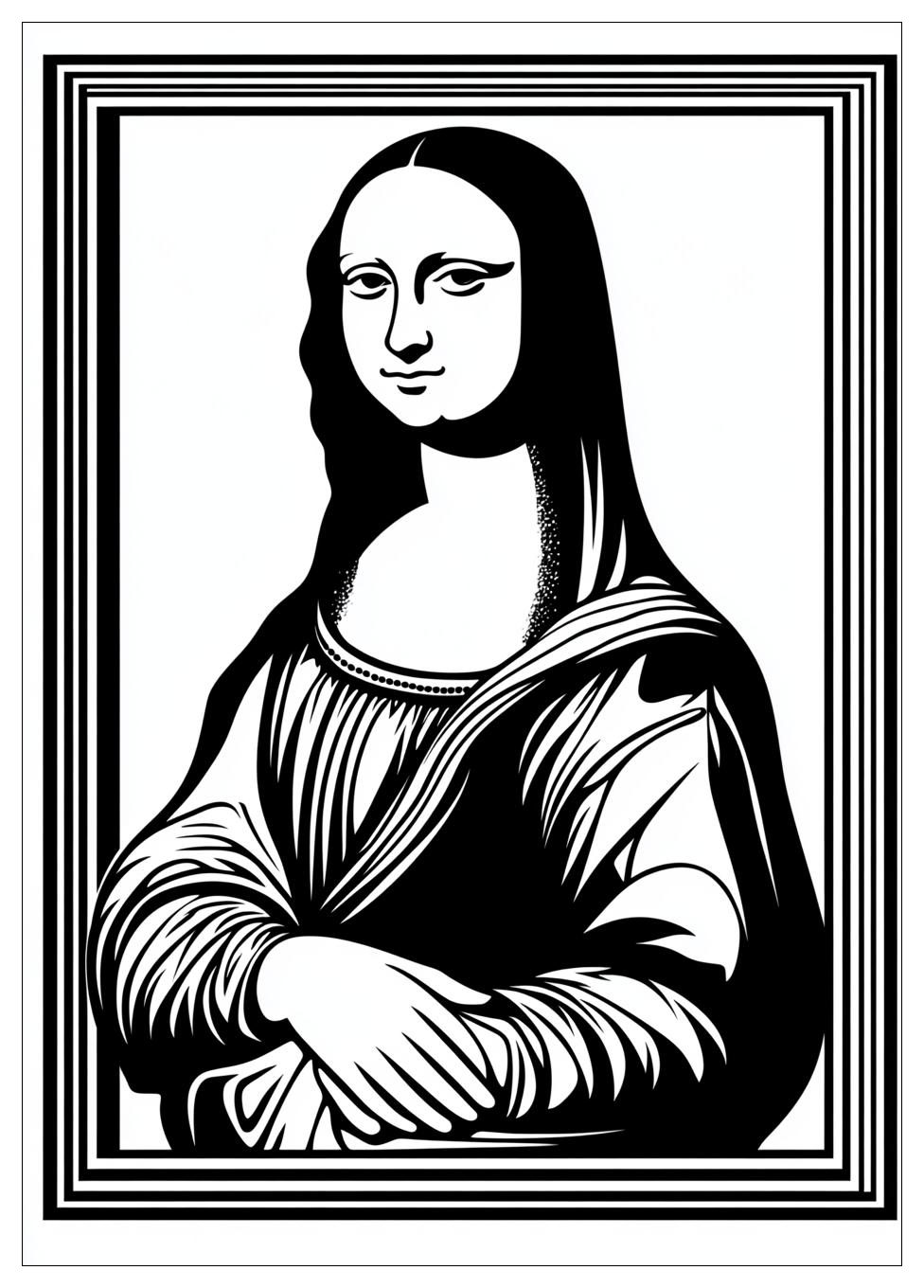 Kolorowanki Do Druku Mona Lisa 4