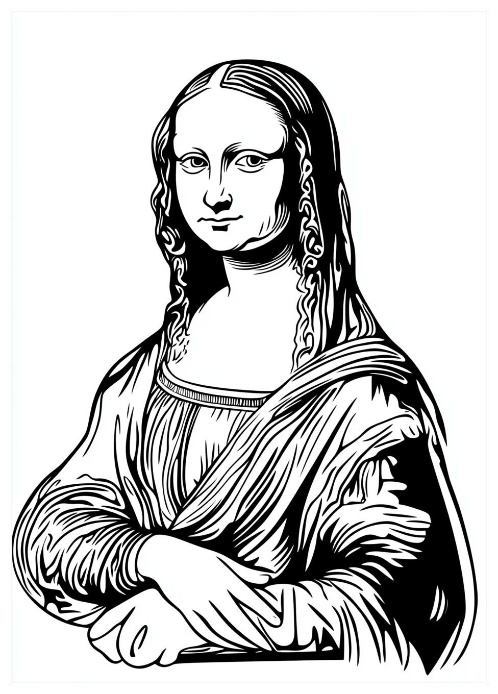 Kolorowanki Do Druku Mona Lisa 8