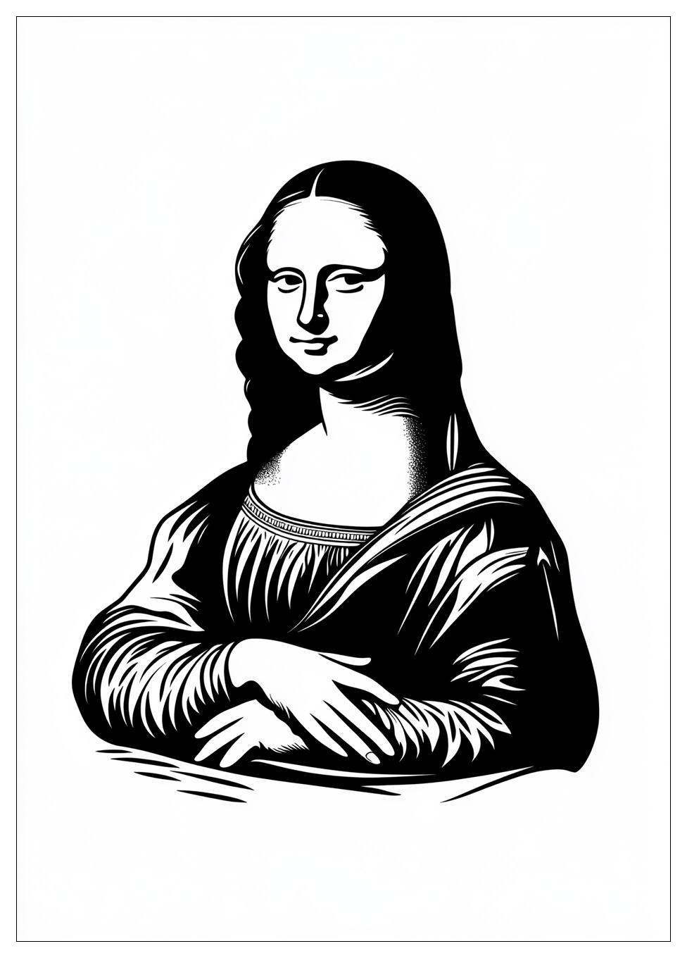 Kolorowanki Do Druku Mona Lisa 9