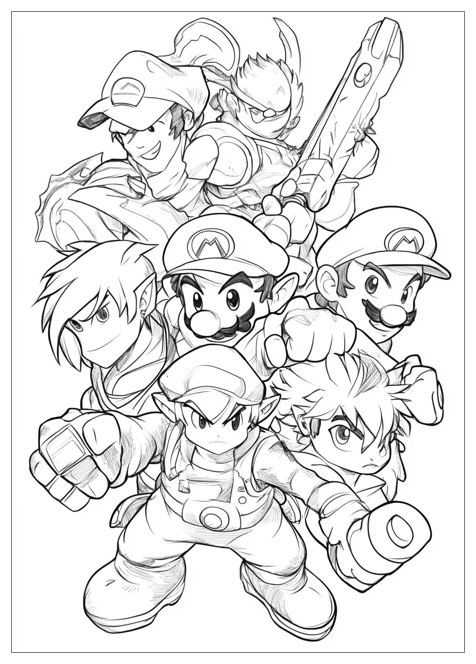 Kolorowanki Do Druku Super Smash Bros 2