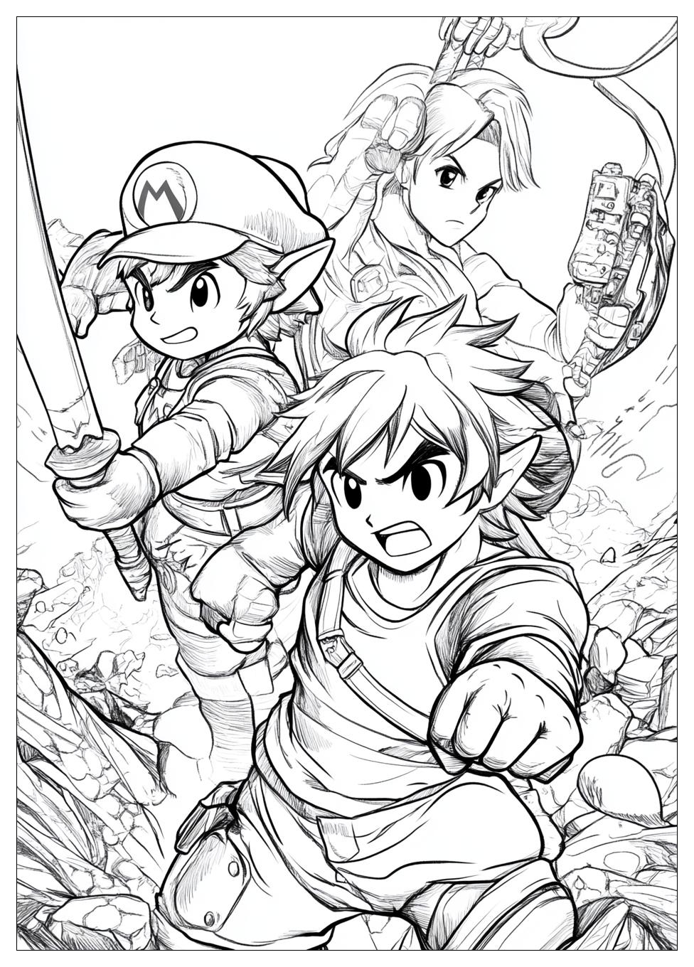 Kolorowanki Do Druku Super Smash Bros 3