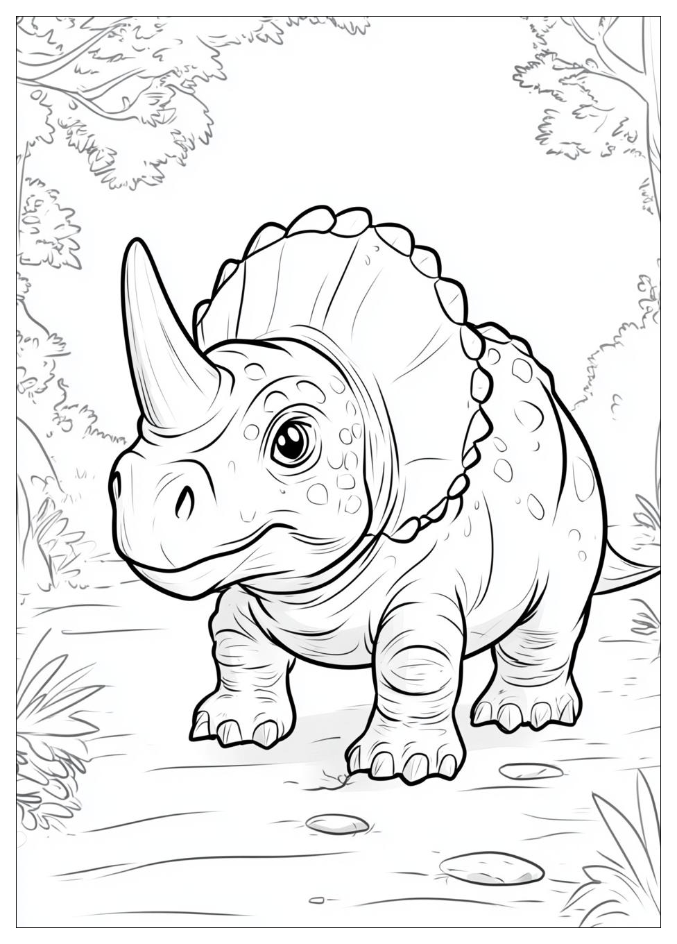 Kolorowanki Do Druku Triceratops 1