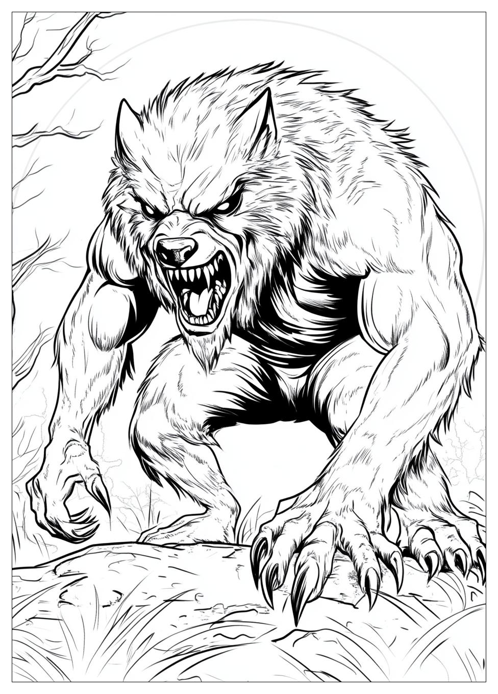 Kolorowanki Do Druku Werewolf 1