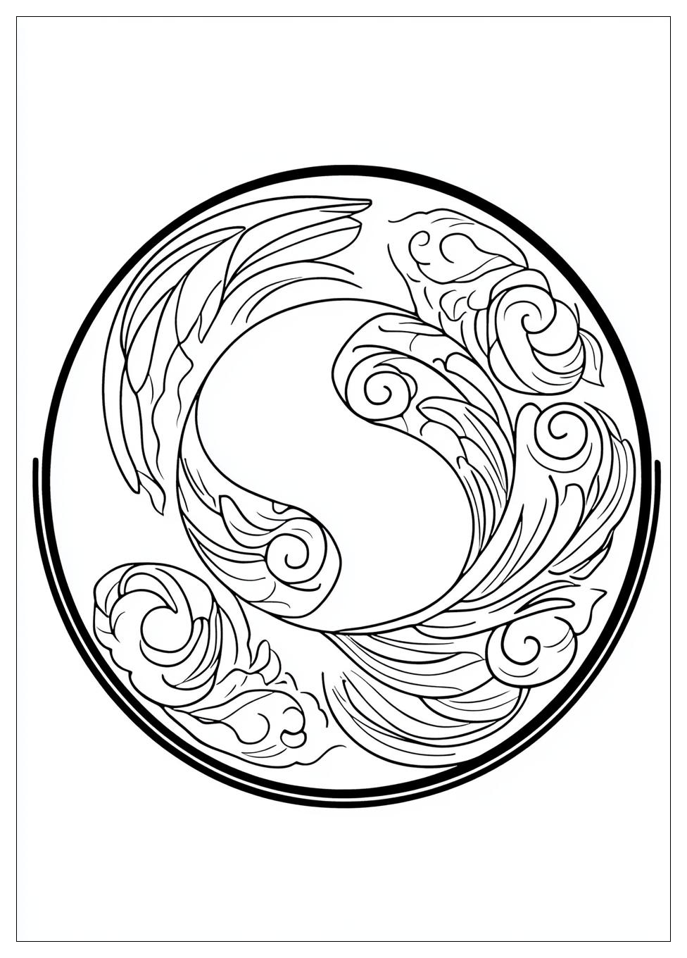 Kolorowanki Do Druku Yin Yang 1