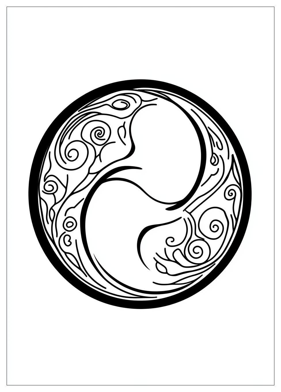 Kolorowanki Do Druku Yin Yang 13