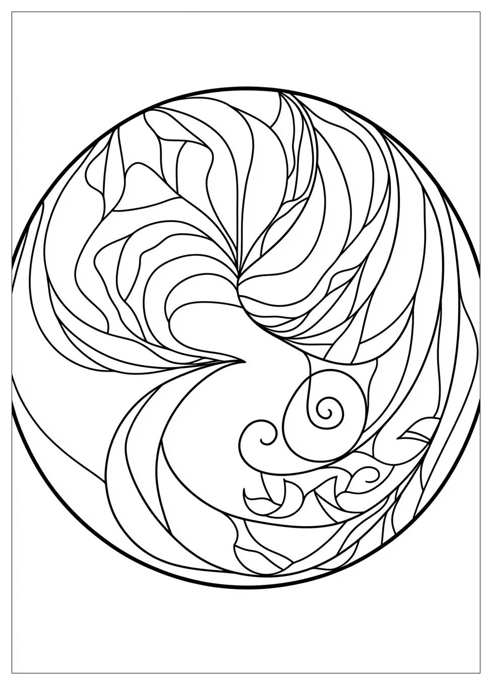 Kolorowanki Do Druku Yin Yang 3