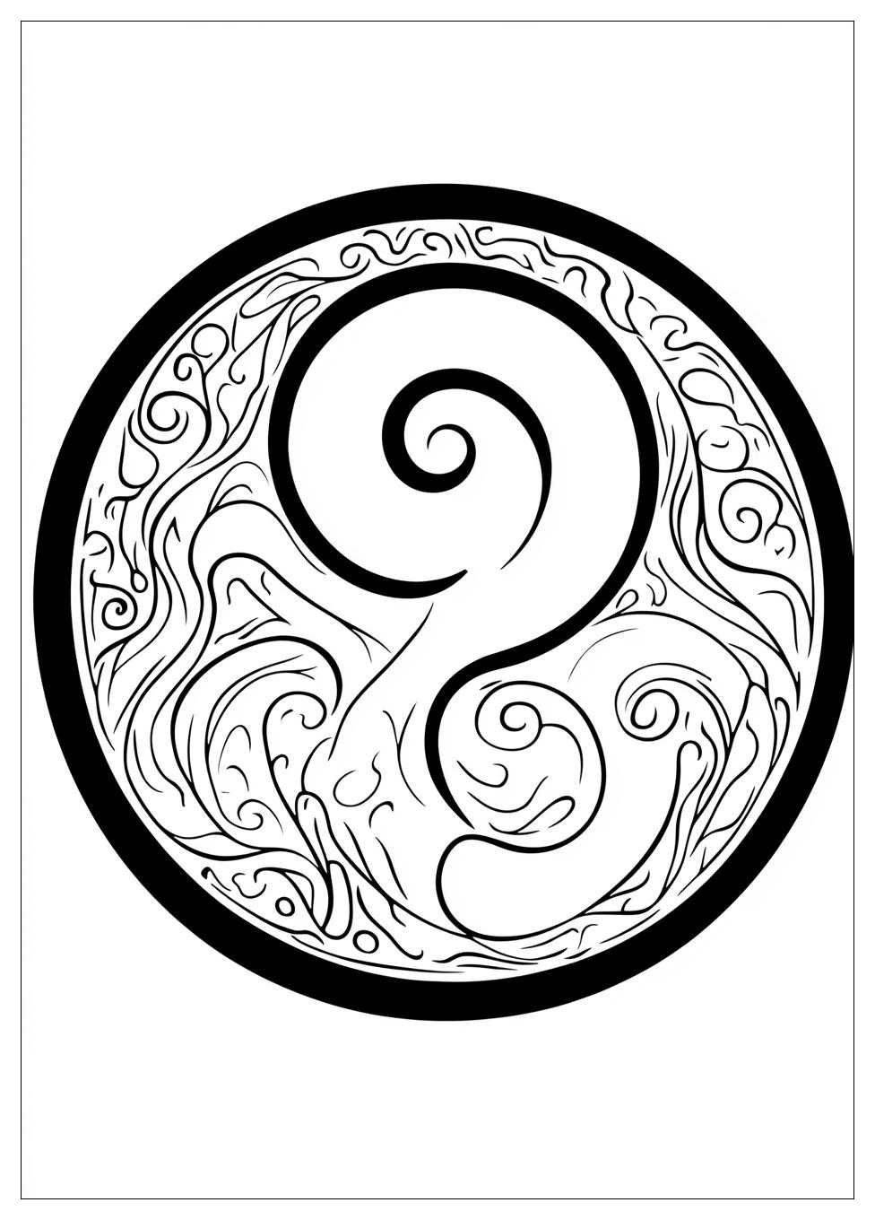 Kolorowanki Do Druku Yin Yang 4