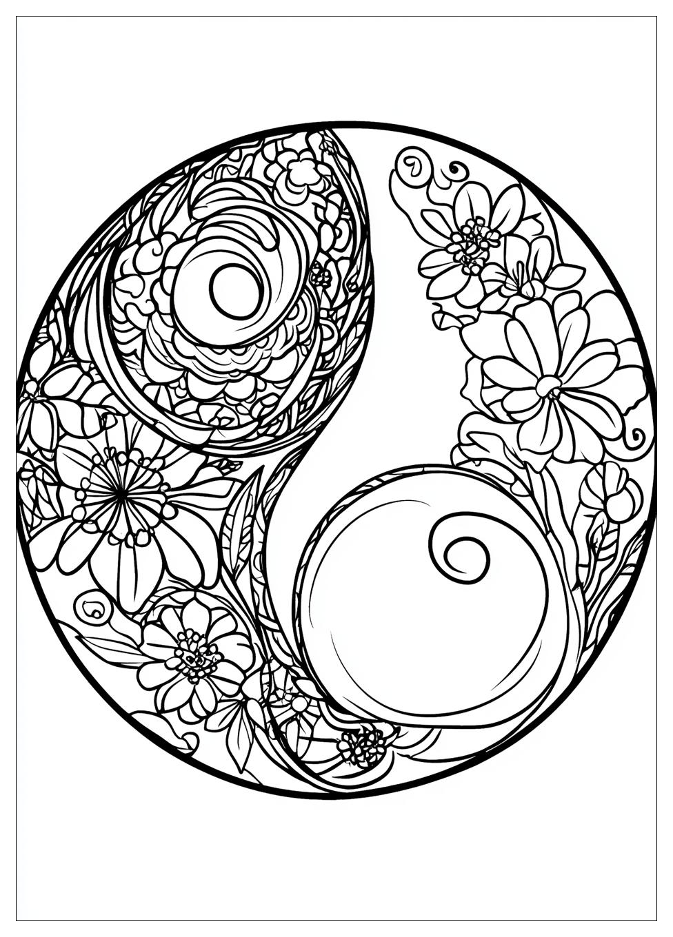 Kolorowanki Do Druku Yin Yang 7