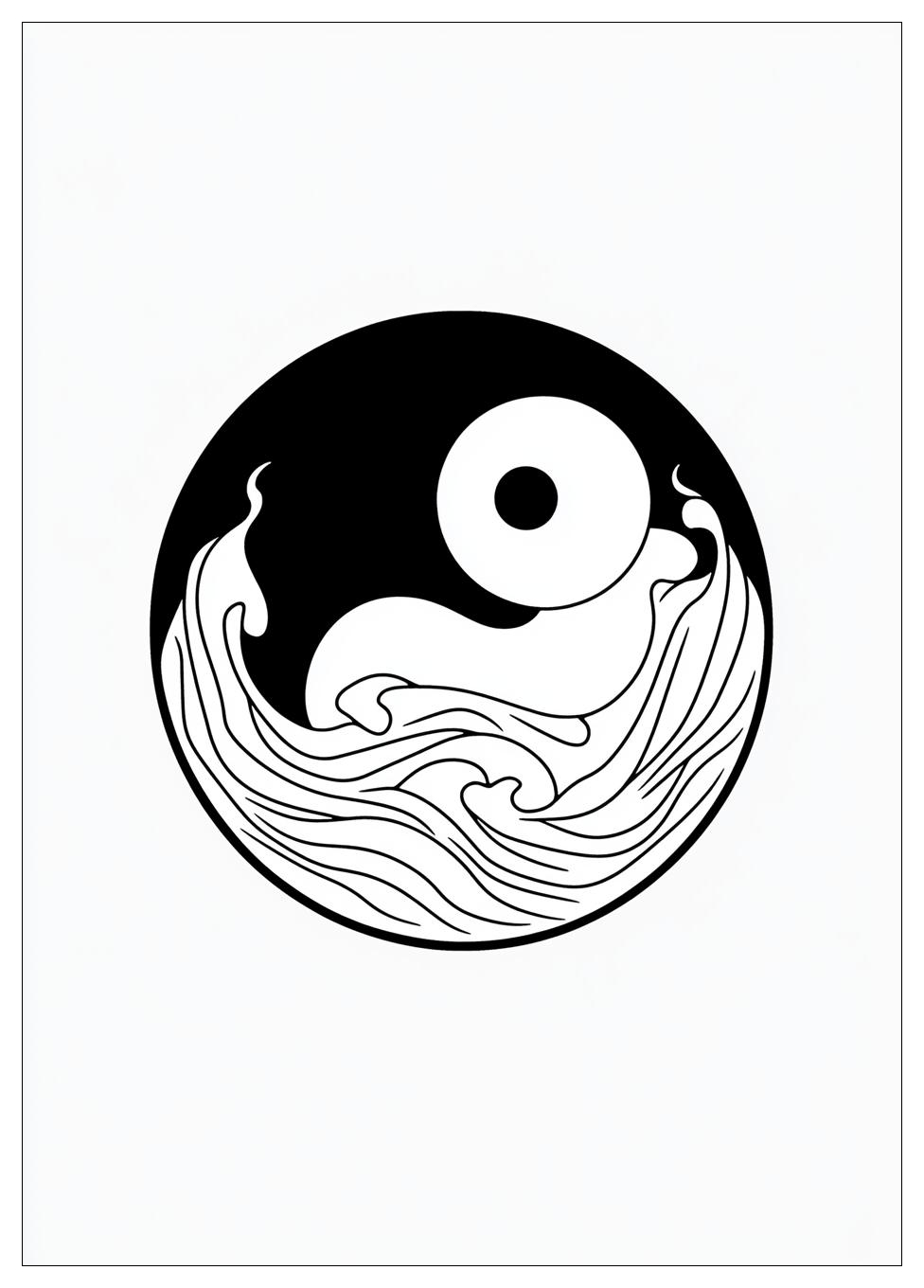 Kolorowanki Do Druku Yin Yang 8